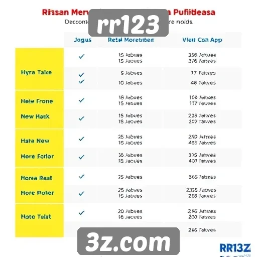 Comparação entre rr123 e concorrentes no mercado